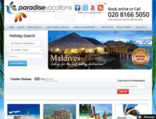 Tablet Screenshot of paradisevacations.co.uk